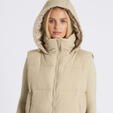 OUTSIDER Longline Baffle Gilet Beige