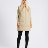 OUTSIDER Longline Baffle Gilet Beige