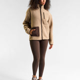 OUTSIDER Zip Up Fleece Sandy Taupe