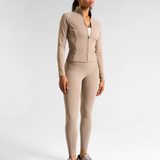 All-Day-Wear Zip Up Jacket Sandy Taupe
