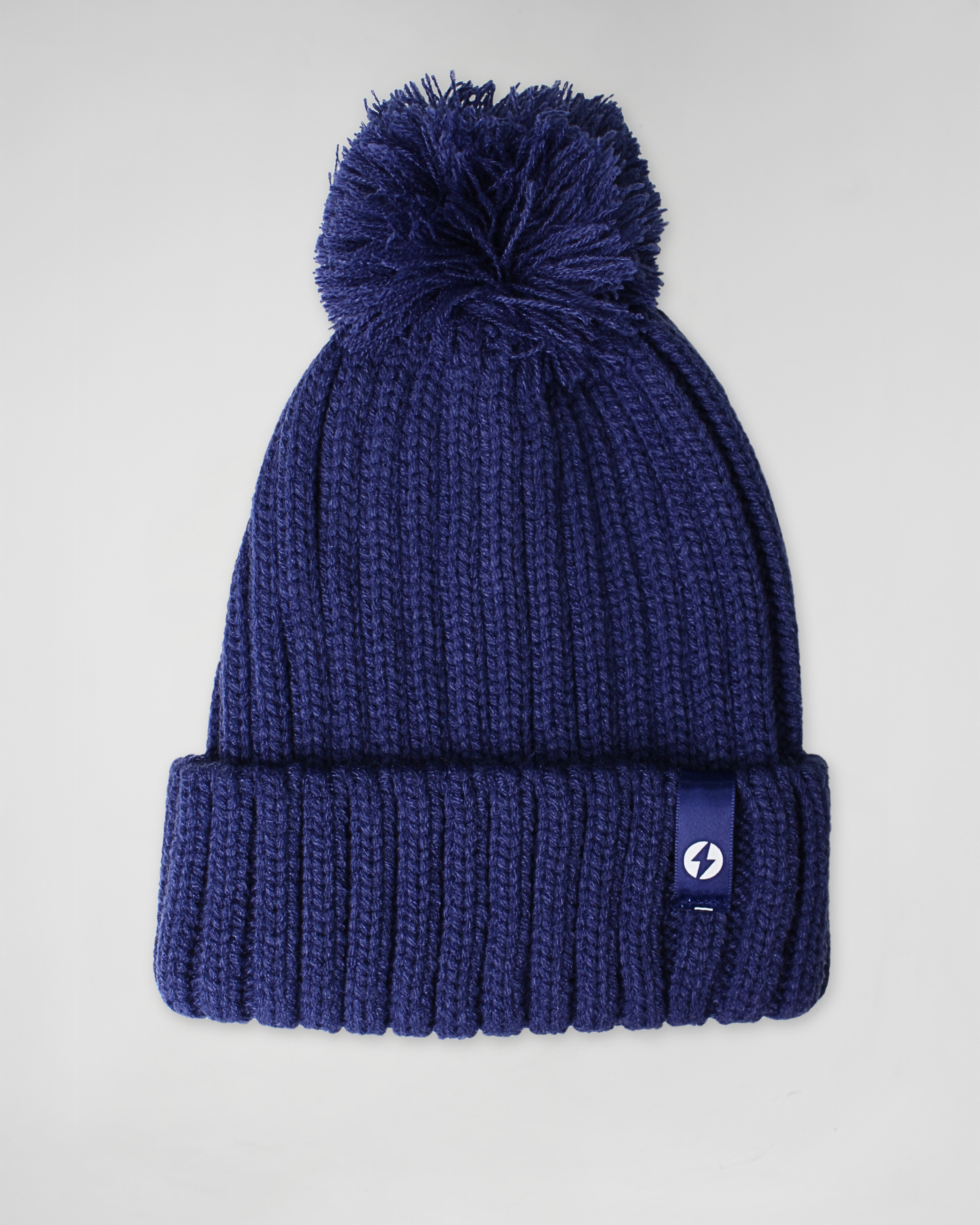Cable Knit Pom Beanie Indigo Blue – POWERCUT®1