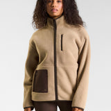 OUTSIDER Zip Up Fleece Sandy Taupe