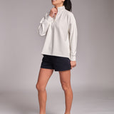 All-Day-Wear Half Zip Sweatshirt Marshmallow