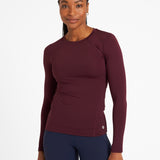 Sculpt Perform Long Sleeve Top Dark Burgundy