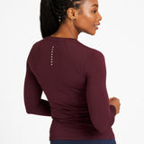 Sculpt Perform Long Sleeve Top Dark Burgundy