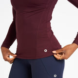 Sculpt Perform Long Sleeve Top Dark Burgundy