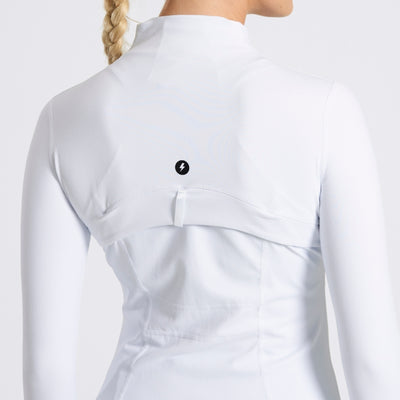 womens white zip jacket