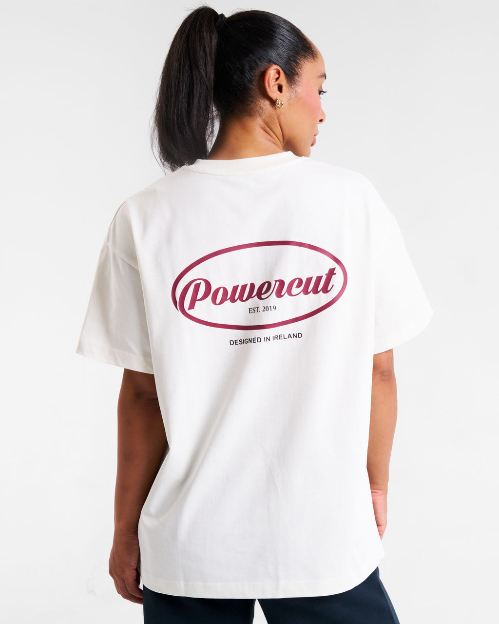 Oversized Printed T-Shirt Coconut Milk