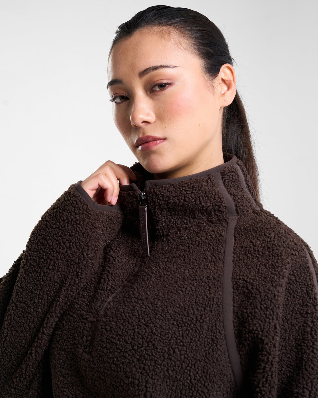 Rise Half-Zip Borg Fleece Espresso