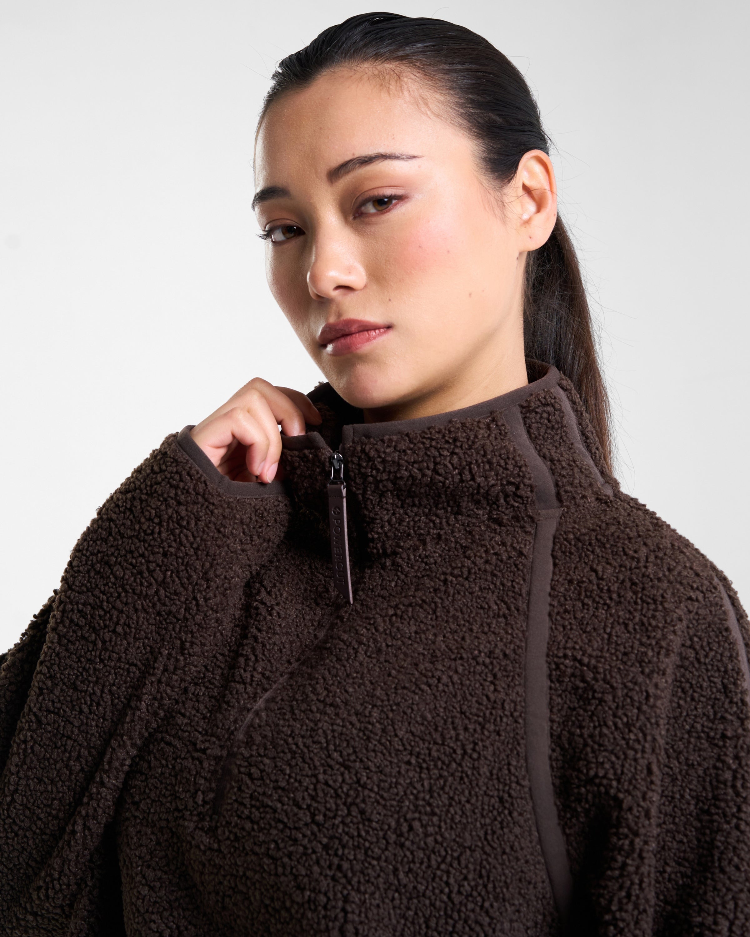 Rise Half-Zip Borg Fleece Espresso