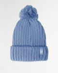 Cable Knit Pom Beanie Cloud Blue