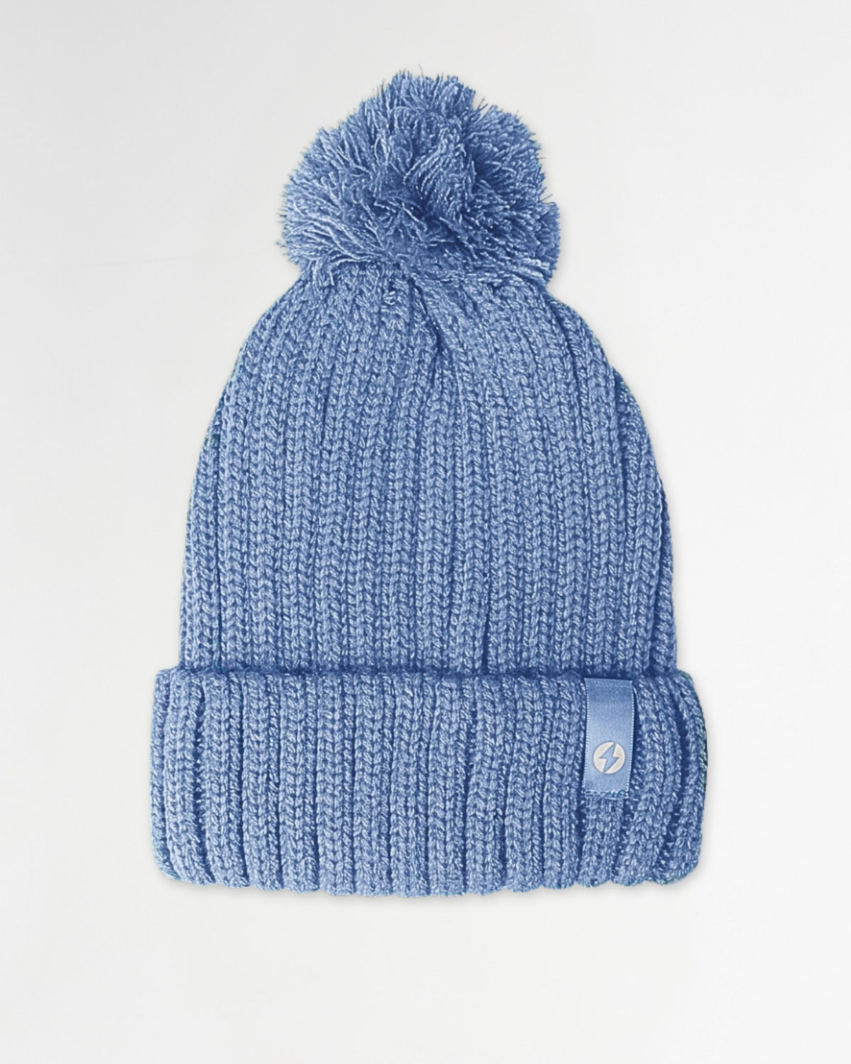 Cable Knit Pom Beanie Cloud Blue