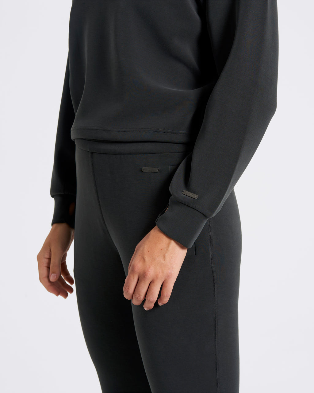Studio UltraSoft Cropped Crew Black