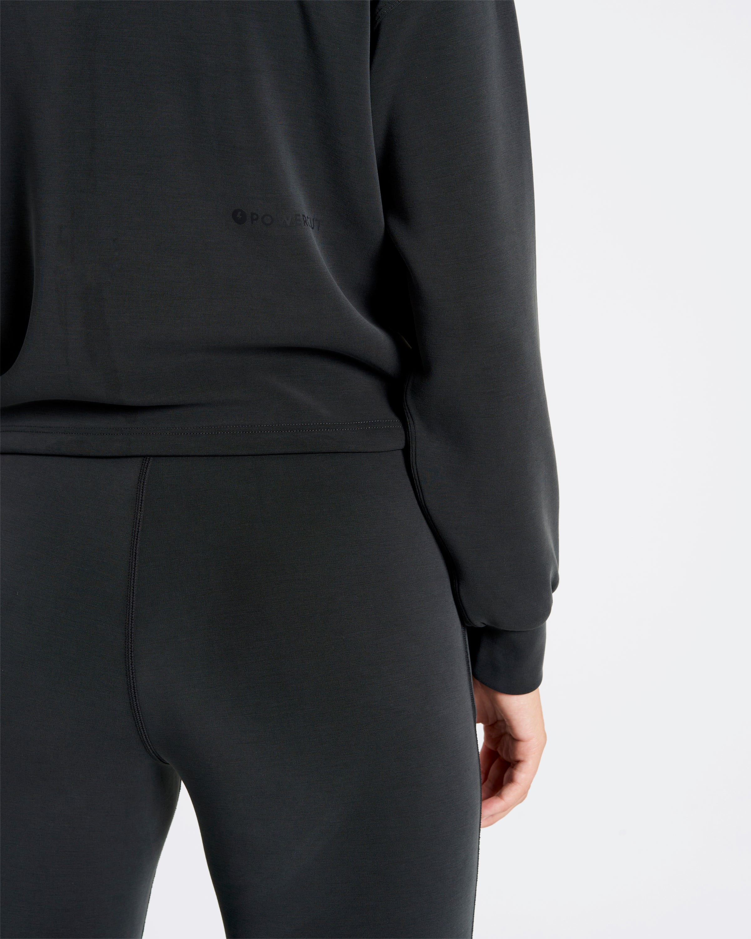 Studio UltraSoft Cropped Crew Black