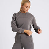 Studio UltraSoft Cropped Crew Steel Grey