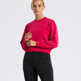 Studio UltraSoft Cropped Crew Viva Magenta