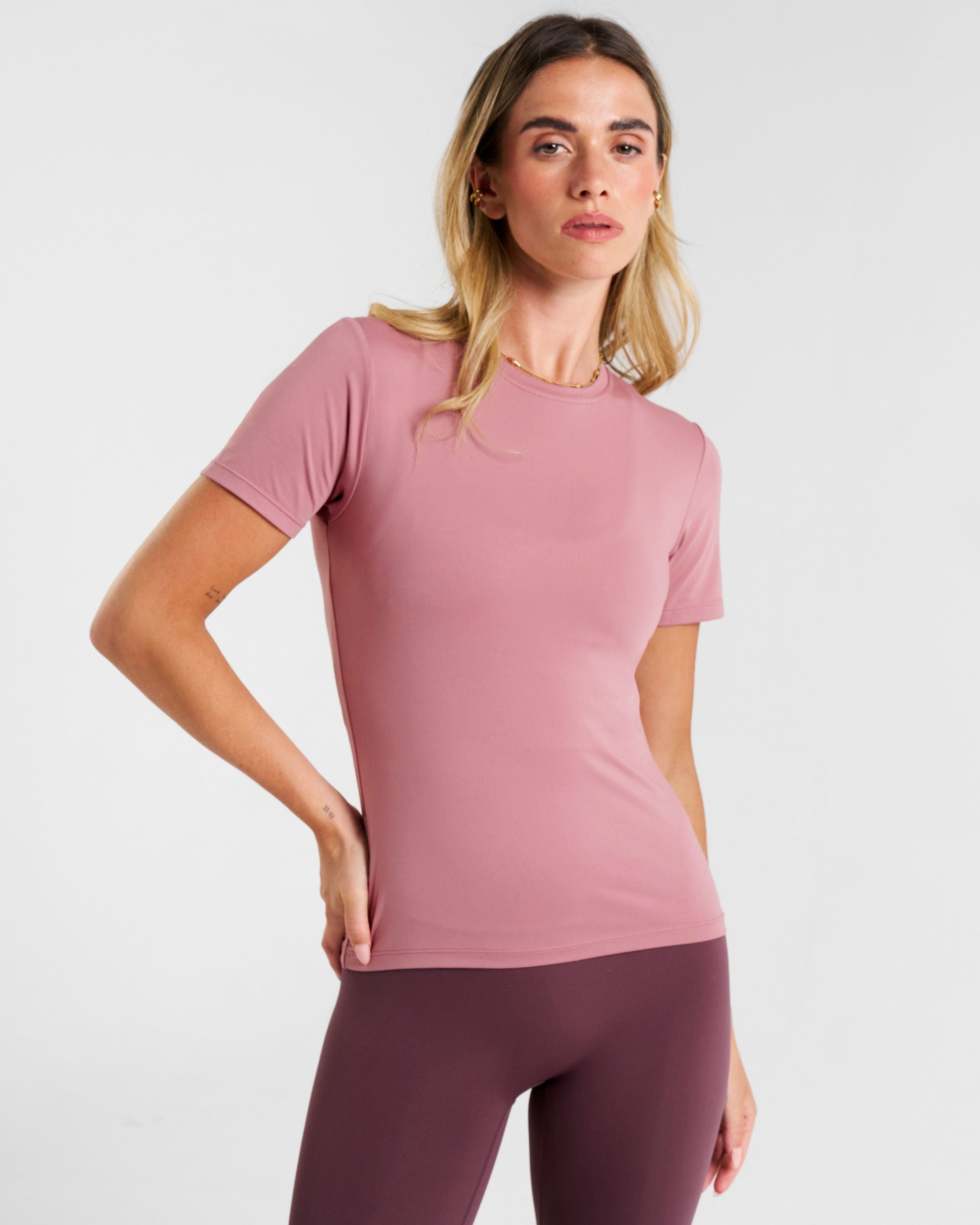 Base Soft Short Sleeve T-Shirt Dusty Pink