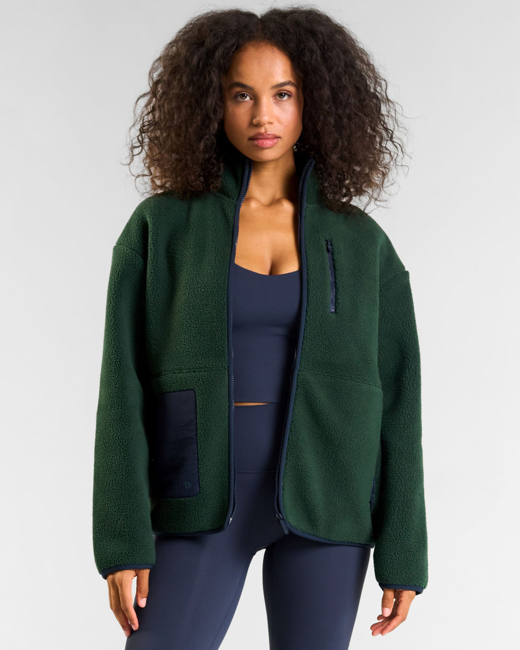 OUTSIDER Zip Up Fleece Heritage Green
