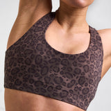 Sculpt Medium Support Sports Bra Leopard Brown