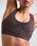 Sculpt Medium Support Sports Bra Leopard Brown