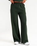 Clubhouse Relaxed Straight Leg Joggers Forest Green