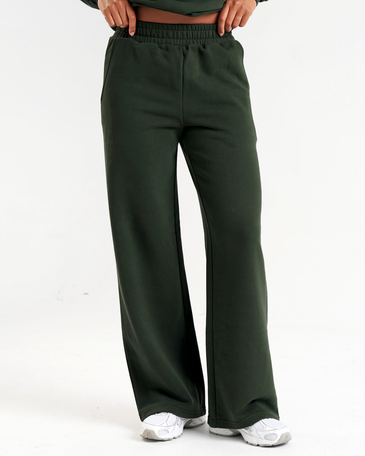 Clubhouse Relaxed Straight Leg Joggers Forest Green