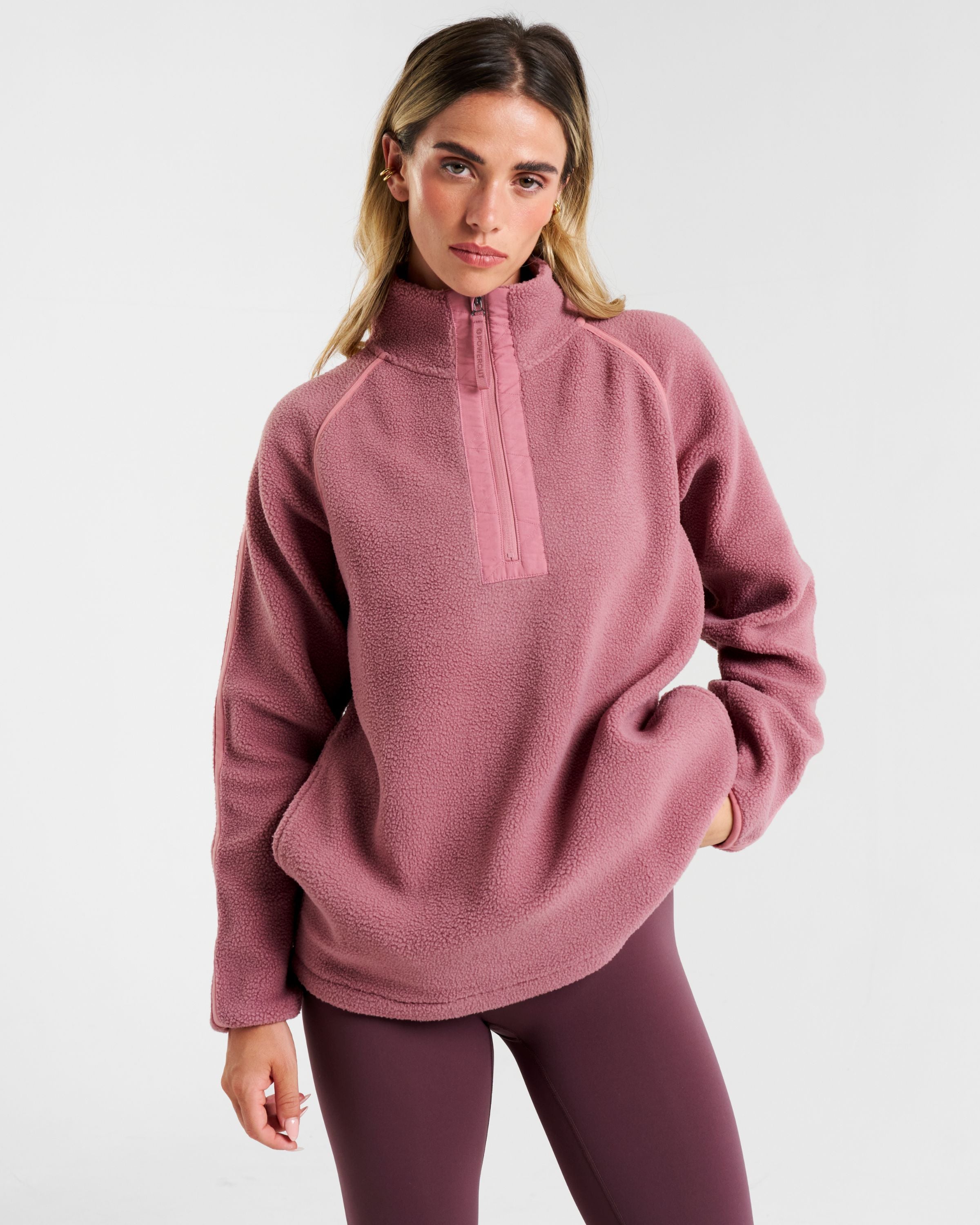 Ascend 1/4 Zip Fleece Dusty Pink
