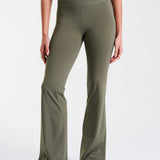 All-Day-Wear Wrap Waist Flared Leggings Dusty Olive