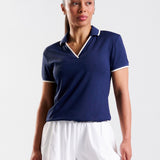 Court Short-Sleeved Polo Shirt Retro Navy