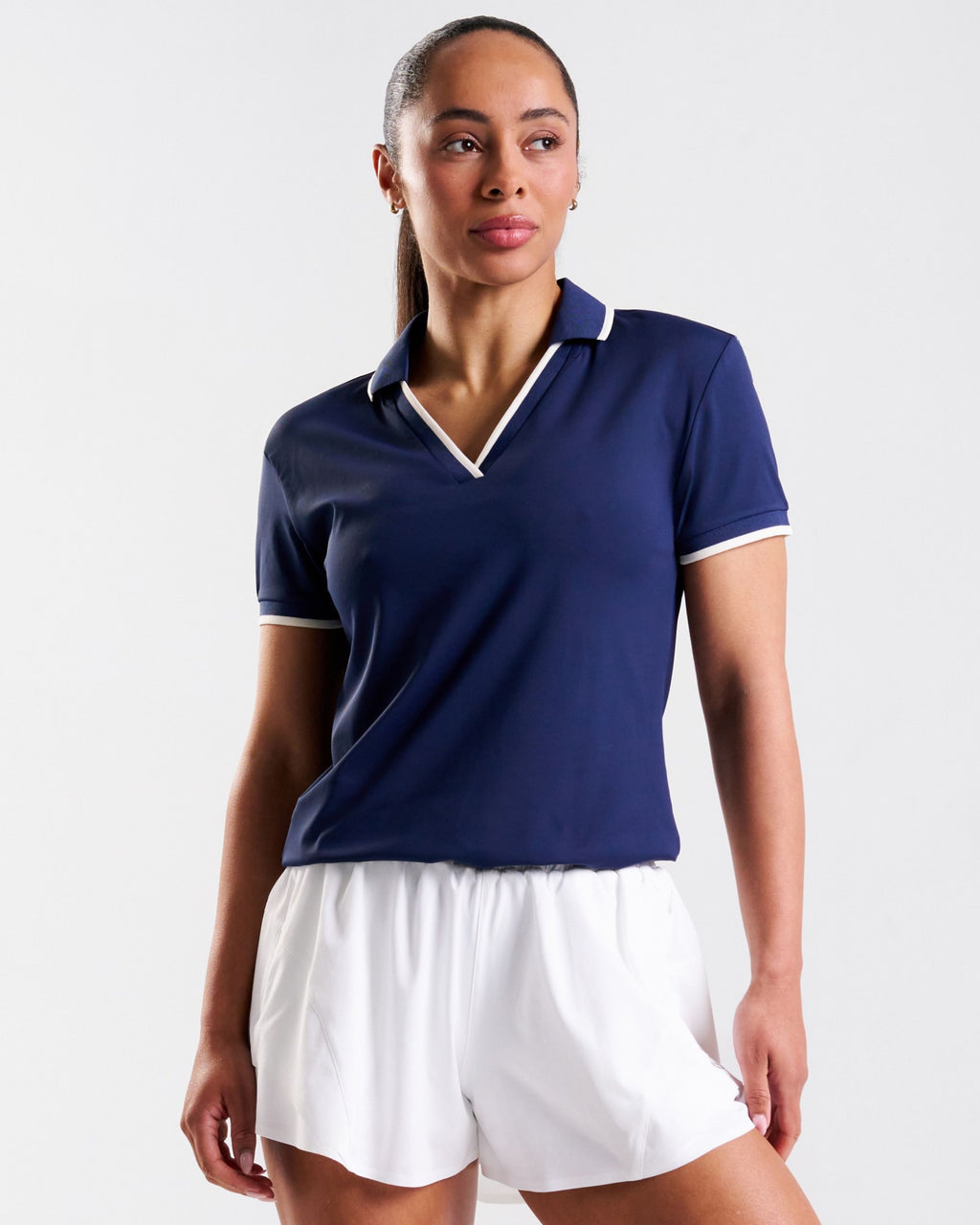 Court Short-Sleeved Polo Shirt Retro Navy