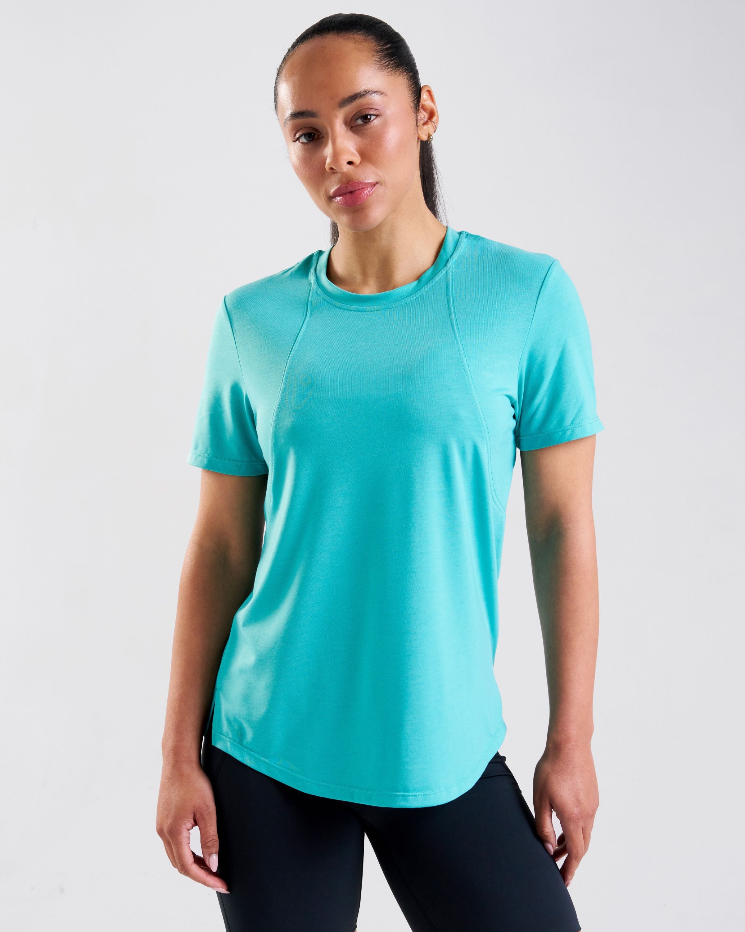Core Lyocell Blend Active T-Shirt Fresh Aqua