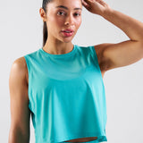 RUNSeries Cropped Tank Fresh Aqua