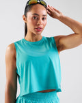 RUNSeries Cropped Tank Fresh Aqua