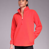 Ascend 1/4 Zip Fleece Bright Red