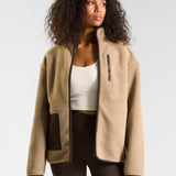 OUTSIDER Zip Up Fleece Sandy Taupe