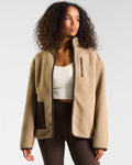 OUTSIDER Zip Up Fleece Sandy Taupe