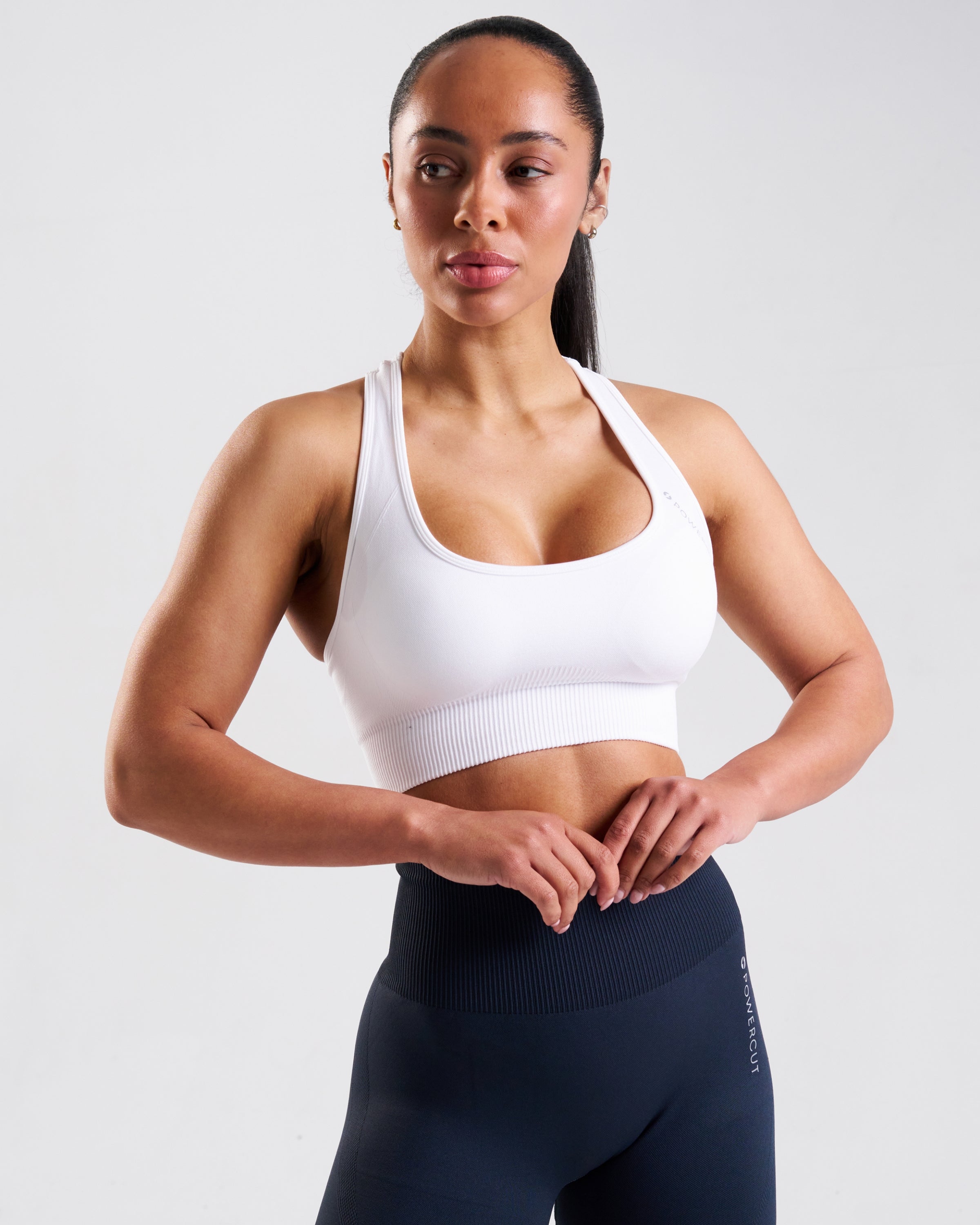 SOLID Seamless Sports Bra White