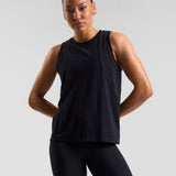 Core Lyocell Blend Active Vest Black