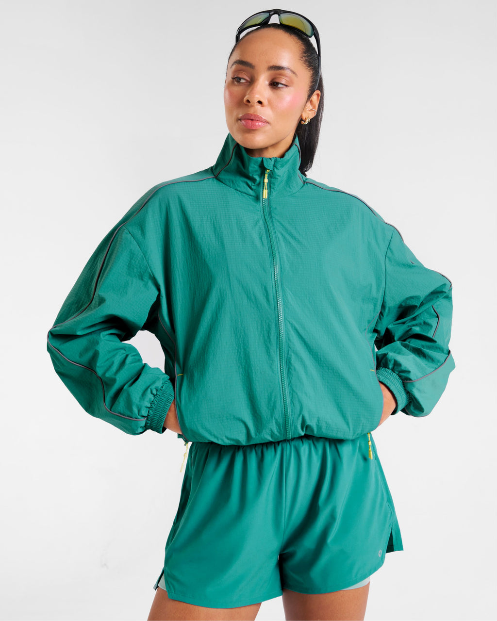 RUNSeries Water Resistant Track Jacket Sea Green