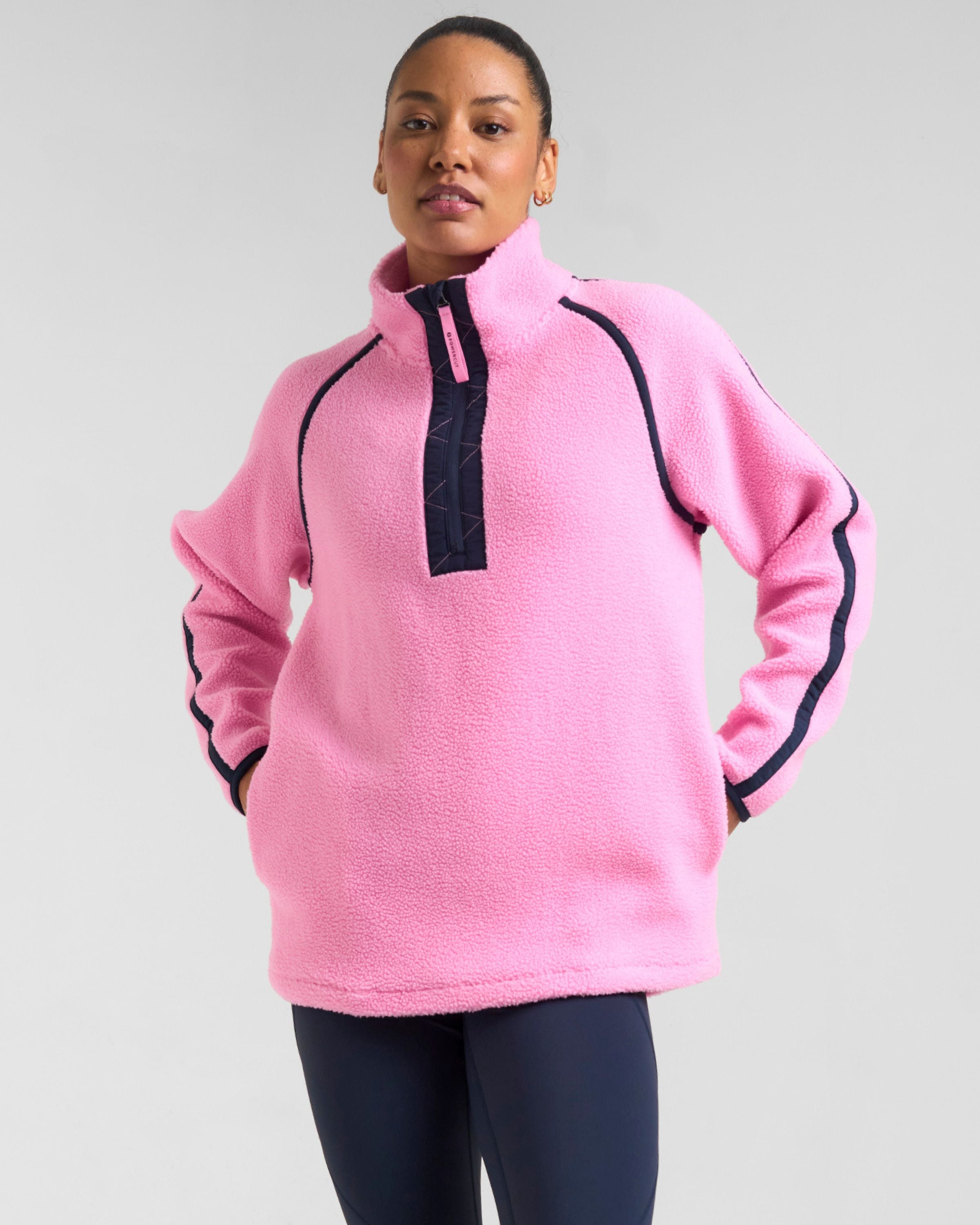 Ascend 1/4 Zip Fleece Pink Glow