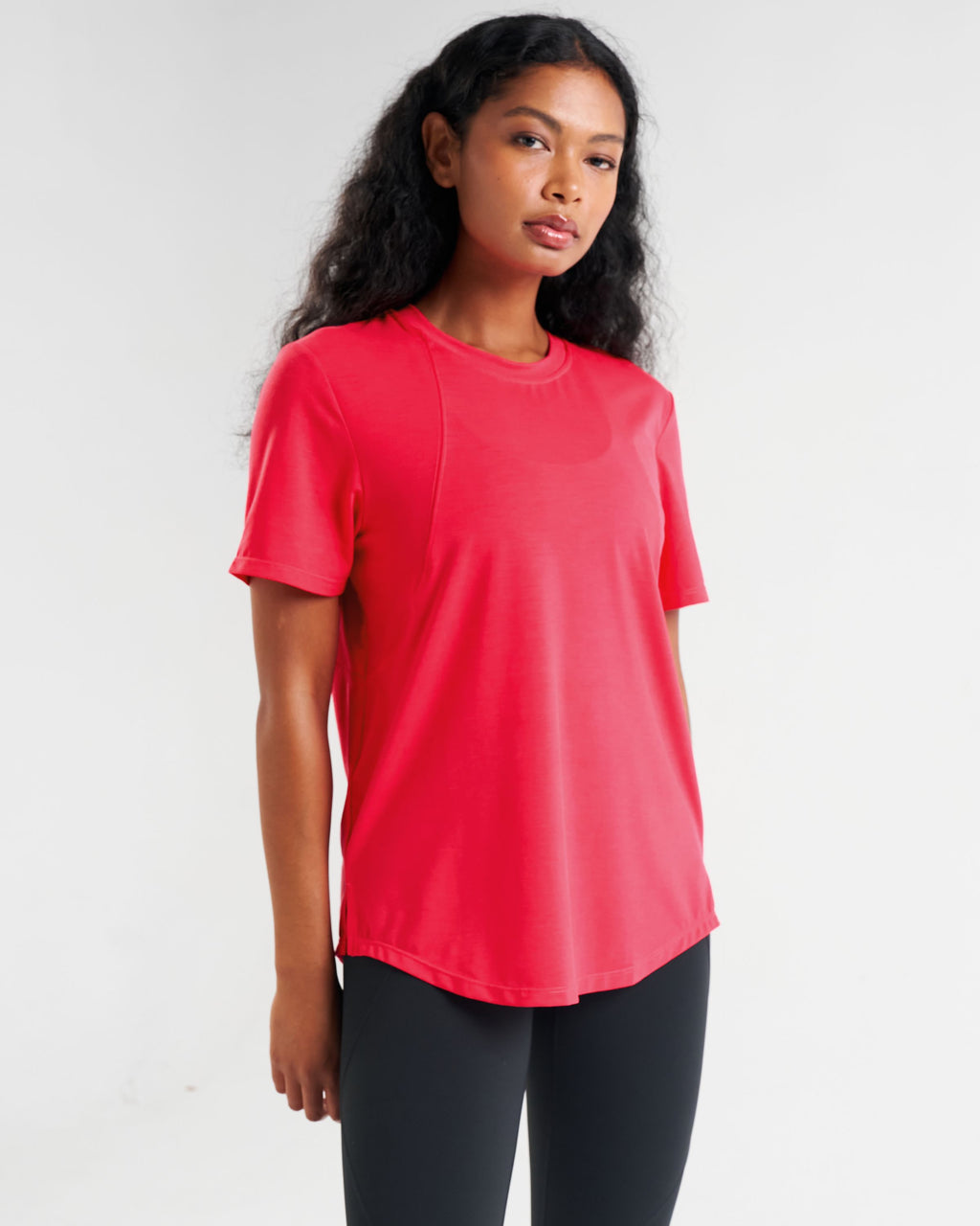 Core Lyocell Blend Active T-Shirt Raspberry Pink