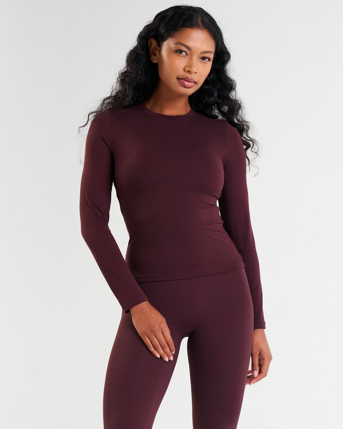 Base Soft Long Sleeve T-Shirt Dark Burgundy