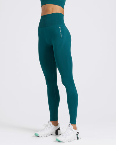 SOLID Seamless Compression Fit Full Length Emerald Green Leggings