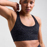Sculpt Medium Support Sports Bra Leopard Black
