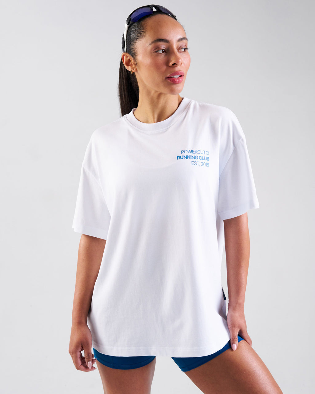RUNSeries Printed Oversized T-Shirt White