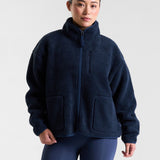 Summit Zip Through Borg Fleece Outerspace Navy