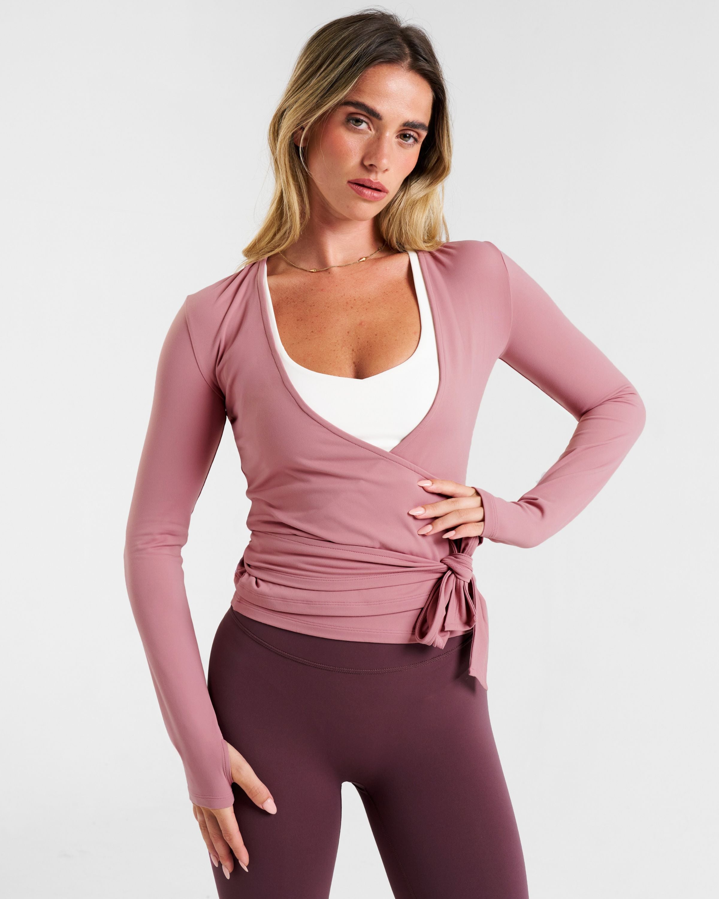 CloudMove Wrap Top Dusty Pink