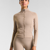 All-Day-Wear Zip Up Jacket Sandy Taupe