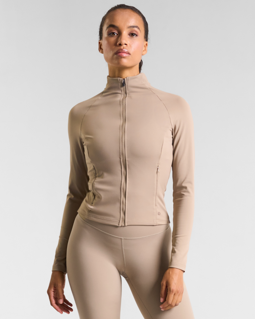 All-Day-Wear Zip Up Jacket Sandy Taupe