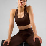 SOLID Seamless Sports Bra Espresso